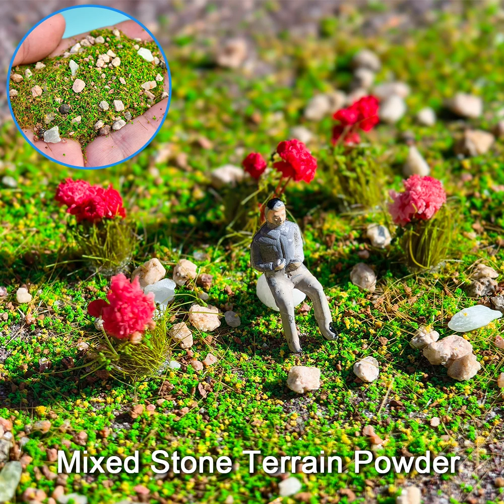 30G Terrain Powder with Stone for HO OO N Diy Model Railway Train Layout/Wargaming/Military Scenery/Sandtable Landsape/Diorama
30G Terrain Powder with Stone for HO OO N Diy Model Railway Train Layout/Wargaming/Military Scenery/Sandtable Landsape/Diorama