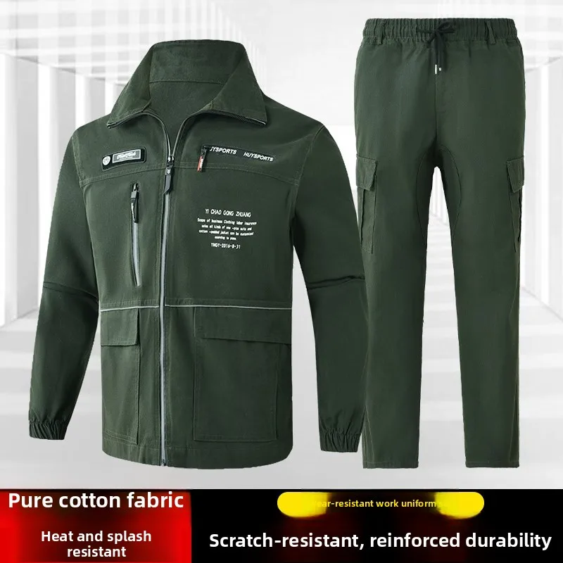 Men's Pure Cotton Long Sve Workwear Set Welding Resistant Multi-ket Breathable Comfortable Labor Protection Suit for Sp...
Men's Pure Cotton Long Sve Workwear Set Welding Resistant Multi-ket Breathable Comfortable Labor Protection Suit for Sp...