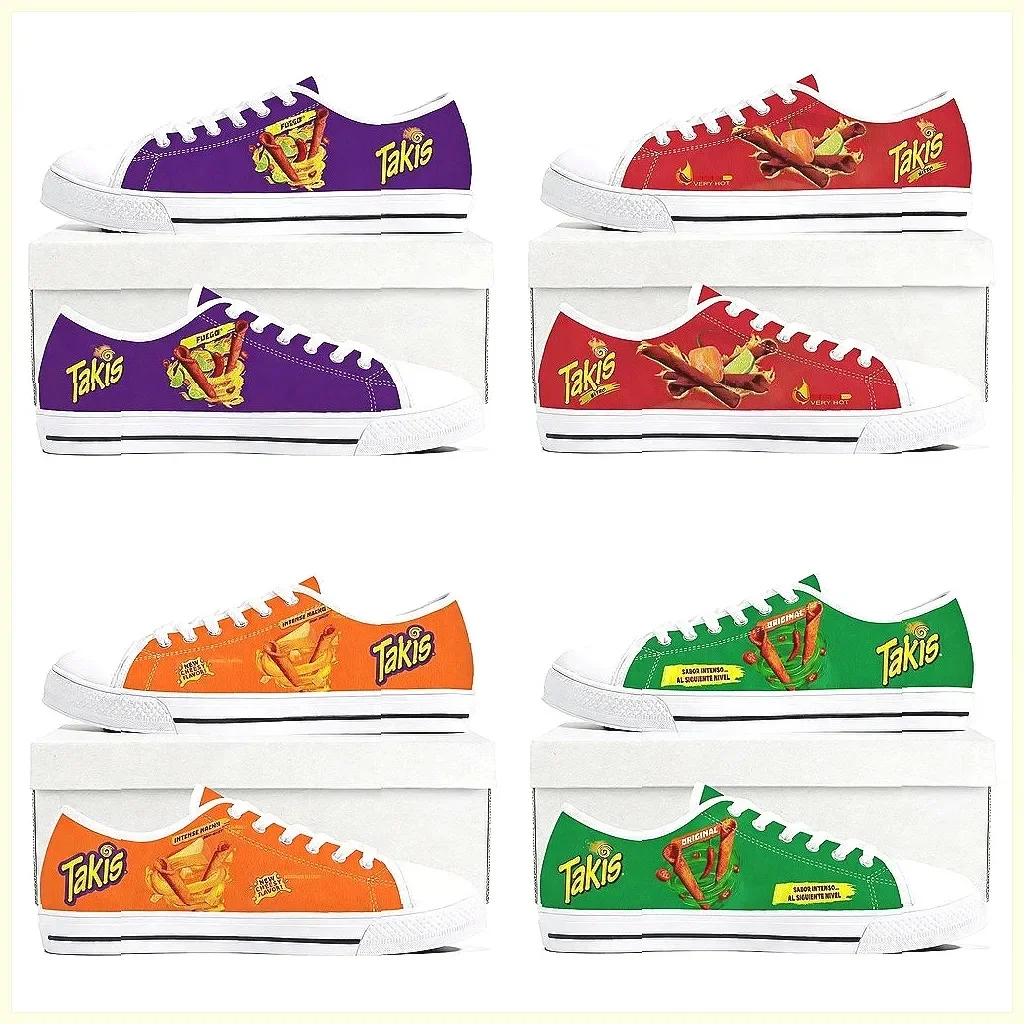 Кеды Takis Snack Design с низким верхом из канваса, забавные повседневные кроссовки на заказ для мужчин и женщин, высококачественные парные кроссовки
Кеды Takis Snack Design с низким верхом из канваса, забавные повседневные кроссовки на заказ для мужчин и женщин, высококачественные парные кроссовки