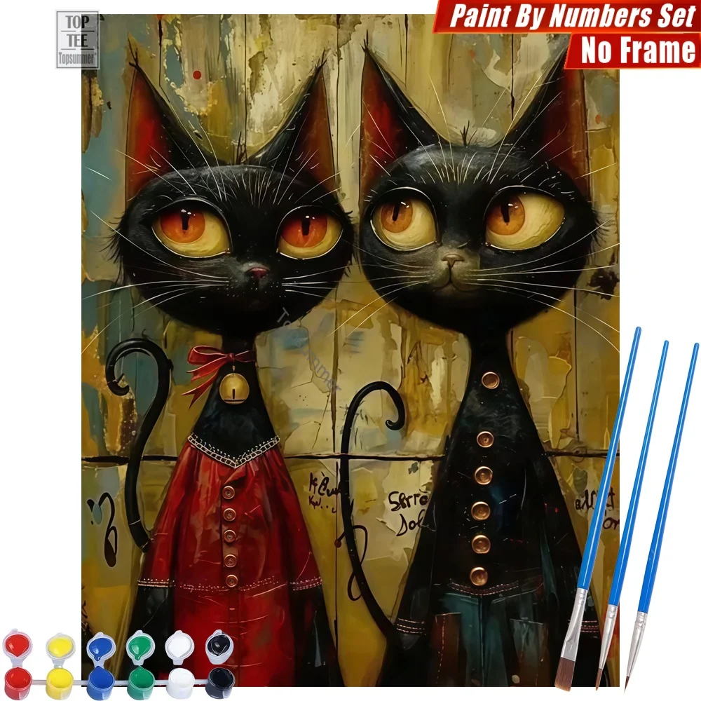 Набор для рисования по номерам «Черные кошки» - настенное искусство с изображением черных стоящих кошек, декор для дома, подарок на День благодарения для бабушки
Набор для рисования по номерам «Черные кошки» - настенное искусство с изображением черных стоящих кошек, декор для дома, подарок на День благодарения для бабушки