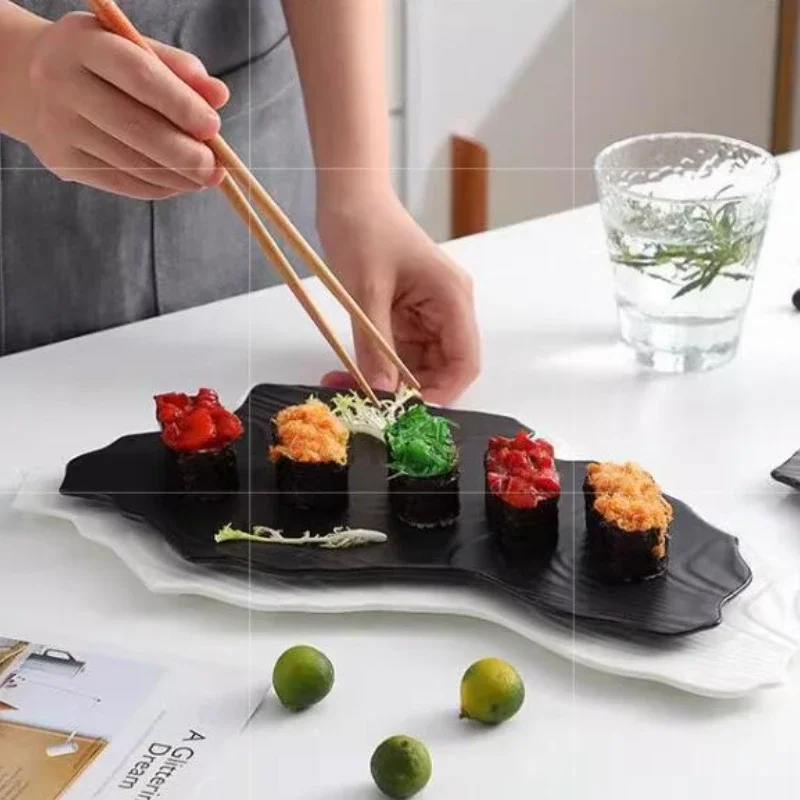 Creative Ceramic Special-shaped Western Food Steak Dinner Plate Black High-end Hotel Tableware Restaurant Sushi Flat Plate
Creative Ceramic Special-shaped Western Food Steak Dinner Plate Black High-end Hotel Tableware Restaurant Sushi Flat Plate