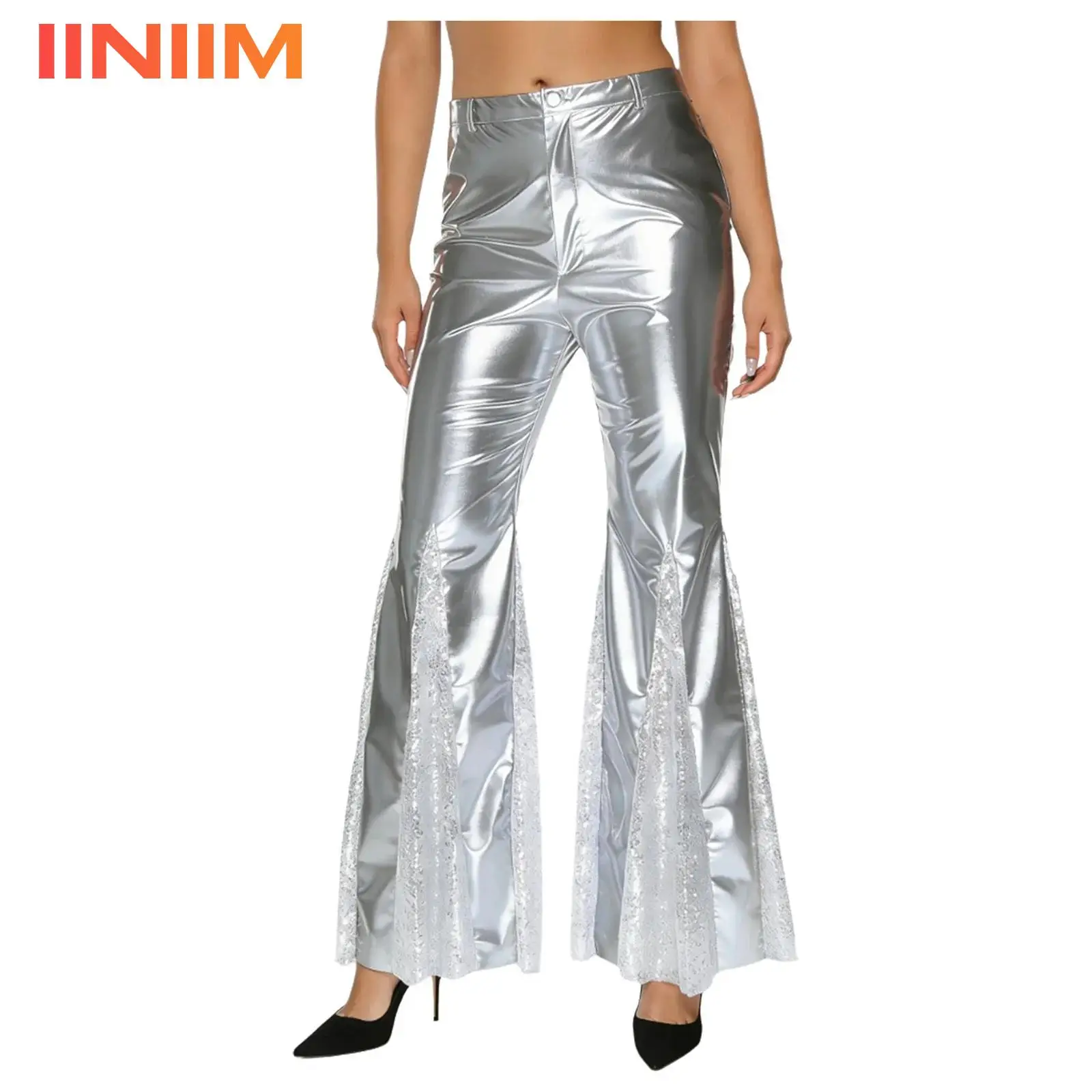 Женский винтажный костюм хиппи, блестящие металлические брюки для дискотеки 70-х годов, расклешенные брюки для выступлений, танцевальная вечеринка, ночной клуб, расклешенные брюки с блестками
Женский винтажный костюм хиппи, блестящие металлические брюки для дискотеки 70-х годов, расклешенные брюки для выступлений, танцевальная вечеринка, ночной клуб, расклешенные брюки с блестками
