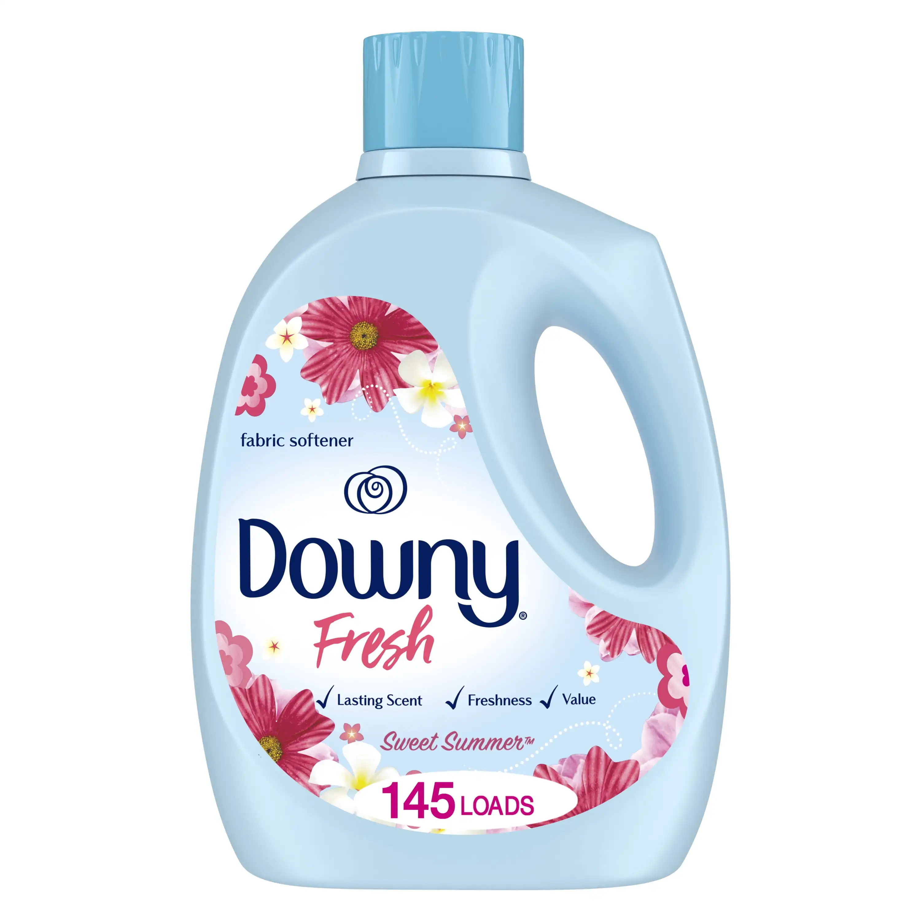 Downy Fresh Non-Concentrated Liquid Fabric Softener, Sweet Summer Scent, 125 fl oz, 145 Loads
Downy Fresh Non-Concentrated Liquid Fabric Softener, Sweet Summer Scent, 125 fl oz, 145 Loads