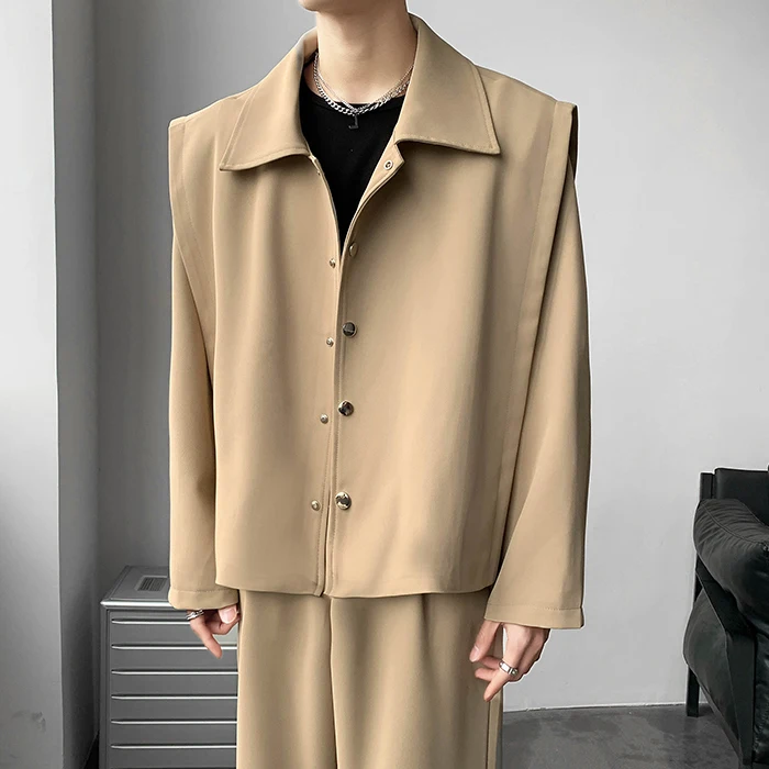 Casual ortened Jaet Fake Two-Piece Loose oulder Pad Men's Design Sense High Street Maturi Sle Spring Faion Urban ...
Casual ortened Jaet Fake Two-Piece Loose oulder Pad Men's Design Sense High Street Maturi Sle Spring Faion Urban ...