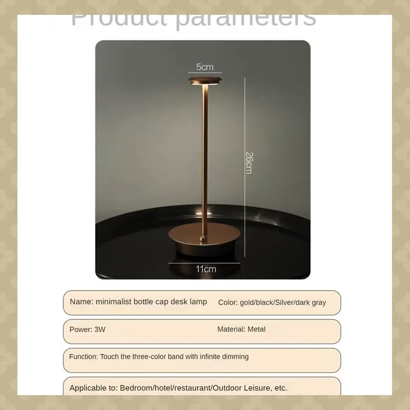 AB45 LED Metal Waterproof Rechargeable Desk Lamp Touch Dimming Metal Table Lamp For Bar Living Room Reading Night Light-B Durabl
AB45 LED Metal Waterproof Rechargeable Desk Lamp Touch Dimming Metal Table Lamp For Bar Living Room Reading Night Light-B Durabl