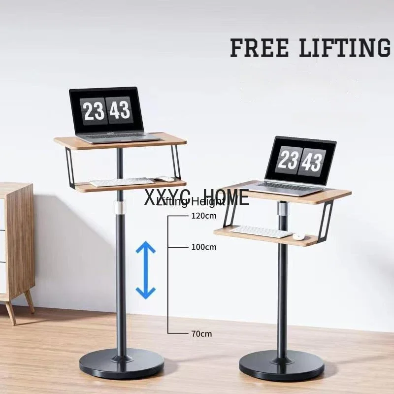 Mobile Laptop Stand Table, Standing Table for Home Office, Height Adjustable Laptop Desk with Dual Desktop, Home Workstation
Mobile Laptop Stand Table, Standing Table for Home Office, Height Adjustable Laptop Desk with Dual Desktop, Home Workstation