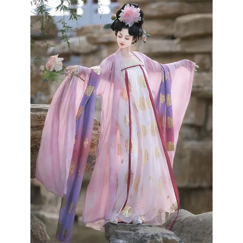 New Arrival Tang Style Hanfu Chest High Ruqun Wide Sleeve Coat Spring Summer Set
New Arrival Tang Style Hanfu Chest High Ruqun Wide Sleeve Coat Spring Summer Set