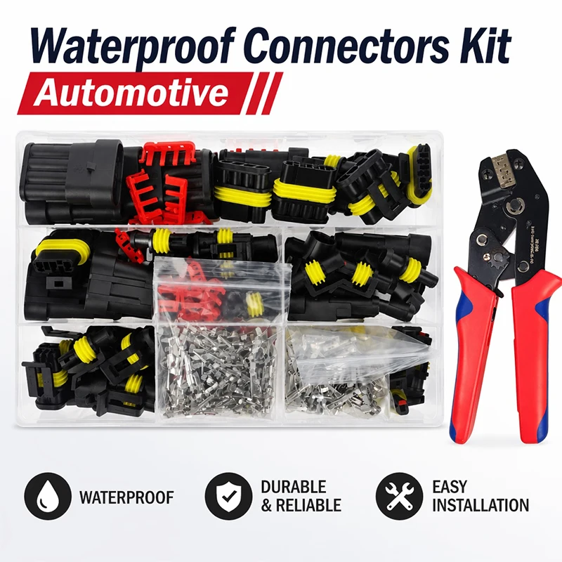 Professional AMP Waterproof Auto Connector Kit 1-6 Pin Plug Socket Set for Car Wiring Harness 96/100/192/300/254/622PCS
Professional AMP Waterproof Auto Connector Kit 1-6 Pin Plug Socket Set for Car Wiring Harness 96/100/192/300/254/622PCS