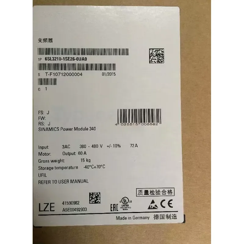 Brand new High-quality 6SL3210-1SE26-0UA0 6SL3210-1PE27-5AL0 6SL3210-1PE28-8UL0 6SL3210-1SE23-2AA0 Fast delivery
Brand new High-quality 6SL3210-1SE26-0UA0 6SL3210-1PE27-5AL0 6SL3210-1PE28-8UL0 6SL3210-1SE23-2AA0 Fast delivery