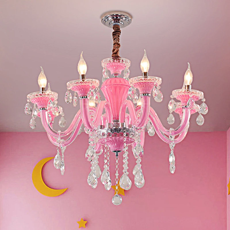 Nordic Lovely Style Pink Princess Room Decorative Chandelier Modern Creative Design Warm Home Hall Led Crystal Pendent Light
Nordic Lovely Style Pink Princess Room Decorative Chandelier Modern Creative Design Warm Home Hall Led Crystal Pendent Light