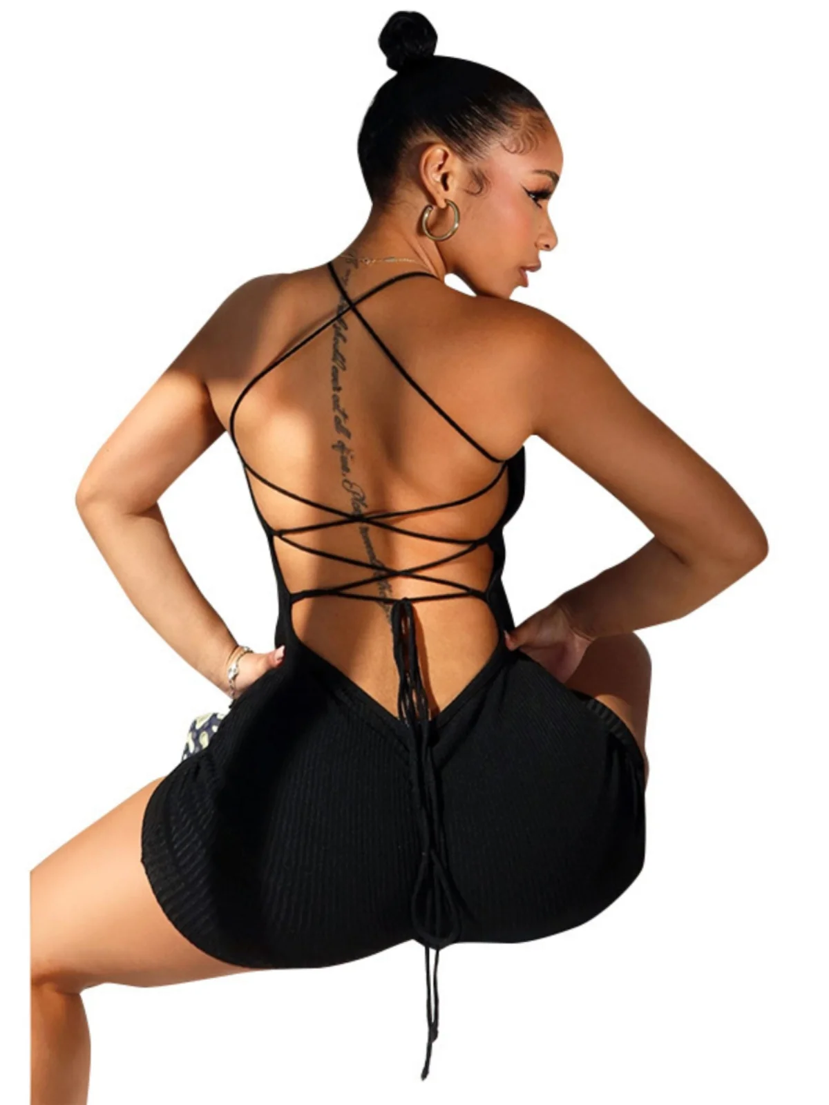 Sexy Hollowed out Dstring Jumpsuit orts High Waist ort Pants One-Piece Bodysuit for Women Summer Season Polyester Fabric
Sexy Hollowed out Dstring Jumpsuit orts High Waist ort Pants One-Piece Bodysuit for Women Summer Season Polyester Fabric