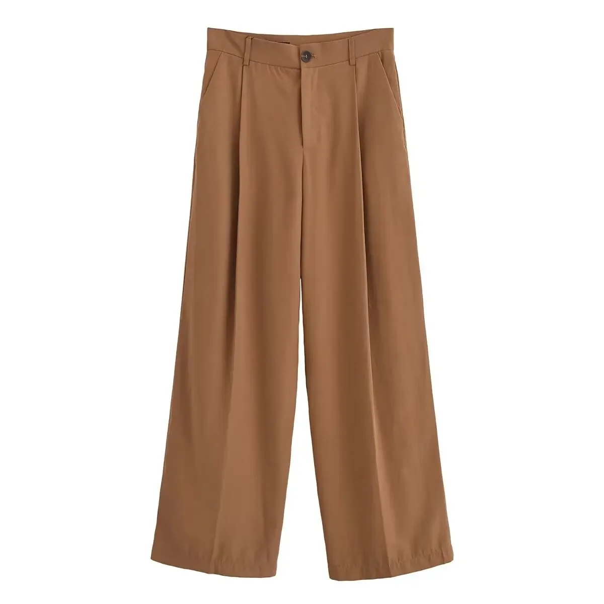 Women's 2024 New Fashion Side Pocket Decoration Loose Pleated Casual Pants Retro High Waist Zipper Women's Pants Mujer
Women's 2024 New Fashion Side Pocket Decoration Loose Pleated Casual Pants Retro High Waist Zipper Women's Pants Mujer