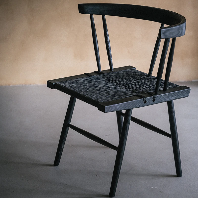 Creative Carbonized Single Chair, Comfortable Classic Woven Chair, Ergonomic Chair, Solid Wood Dining Chair
Creative Carbonized Single Chair, Comfortable Classic Woven Chair, Ergonomic Chair, Solid Wood Dining Chair
