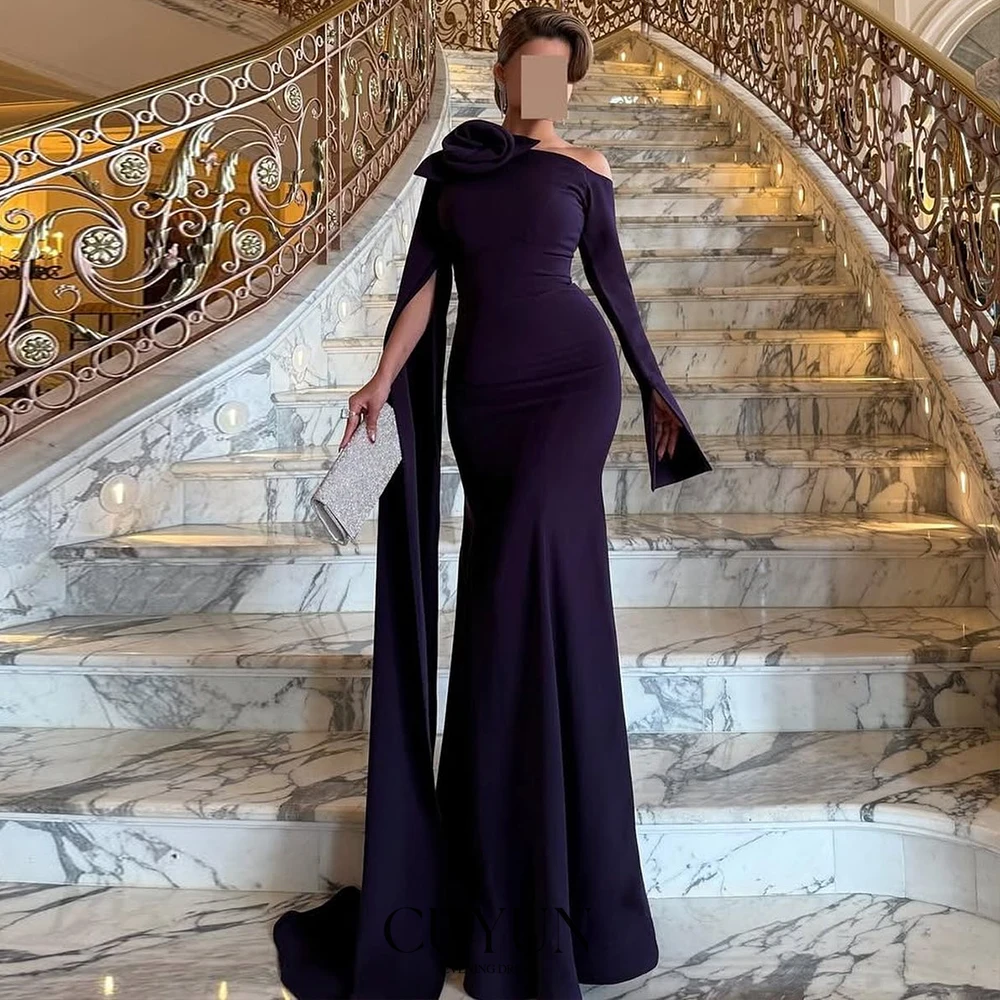 CUYUN Deep Purple Women Evening Dress Formal Mermaid Elegant Long Sleeves Formal Dress Customized Floor-Length Party Gown 2026
CUYUN Deep Purple Women Evening Dress Formal Mermaid Elegant Long Sleeves Formal Dress Customized Floor-Length Party Gown 2026