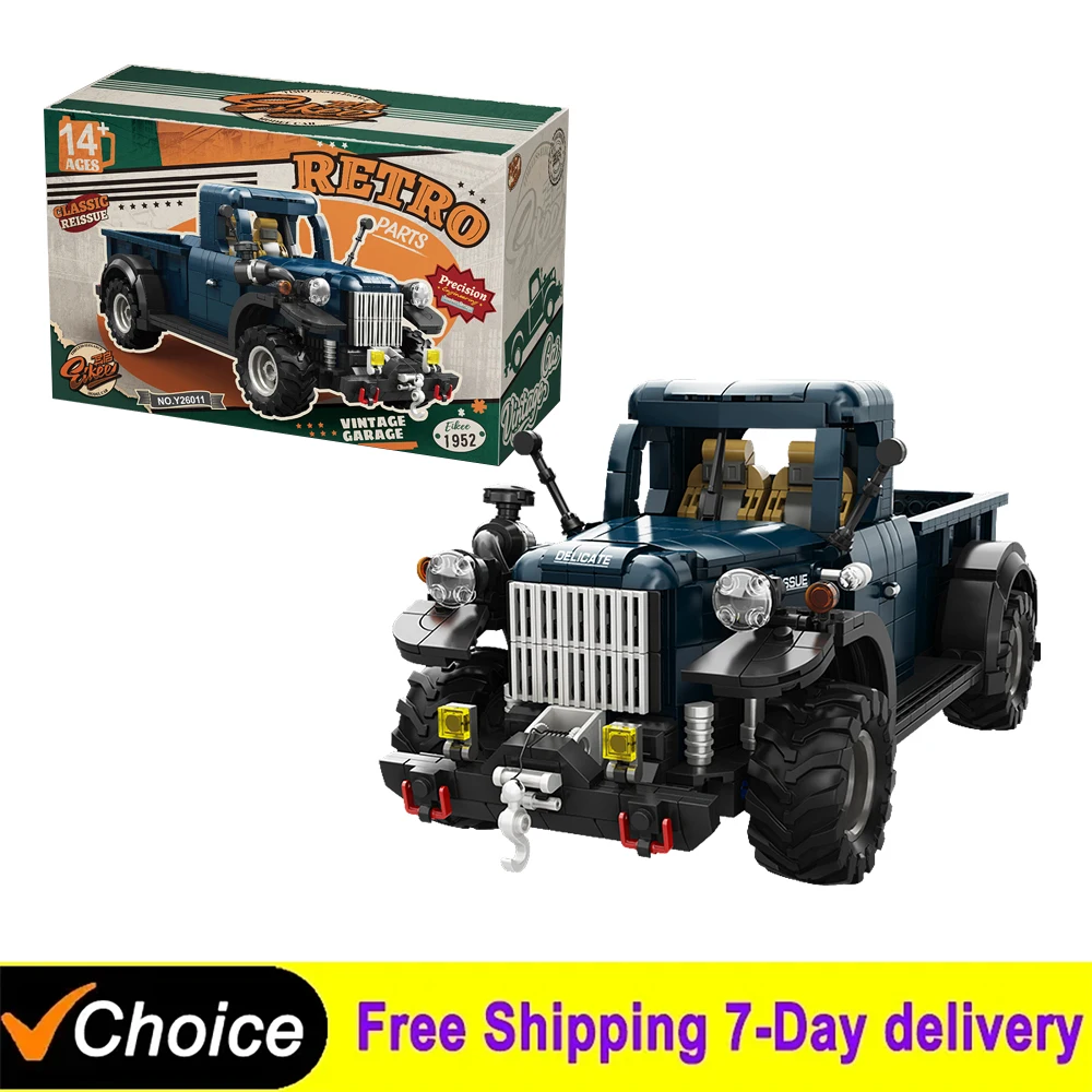 1:16 1199Pcs Technical Retro Pickup truck Car Building Blocks Power Wagon1952 Vehicle Bricks Collection Toys Kids Xmas Gifts
1:16 1199Pcs Technical Retro Pickup truck Car Building Blocks Power Wagon1952 Vehicle Bricks Collection Toys Kids Xmas Gifts