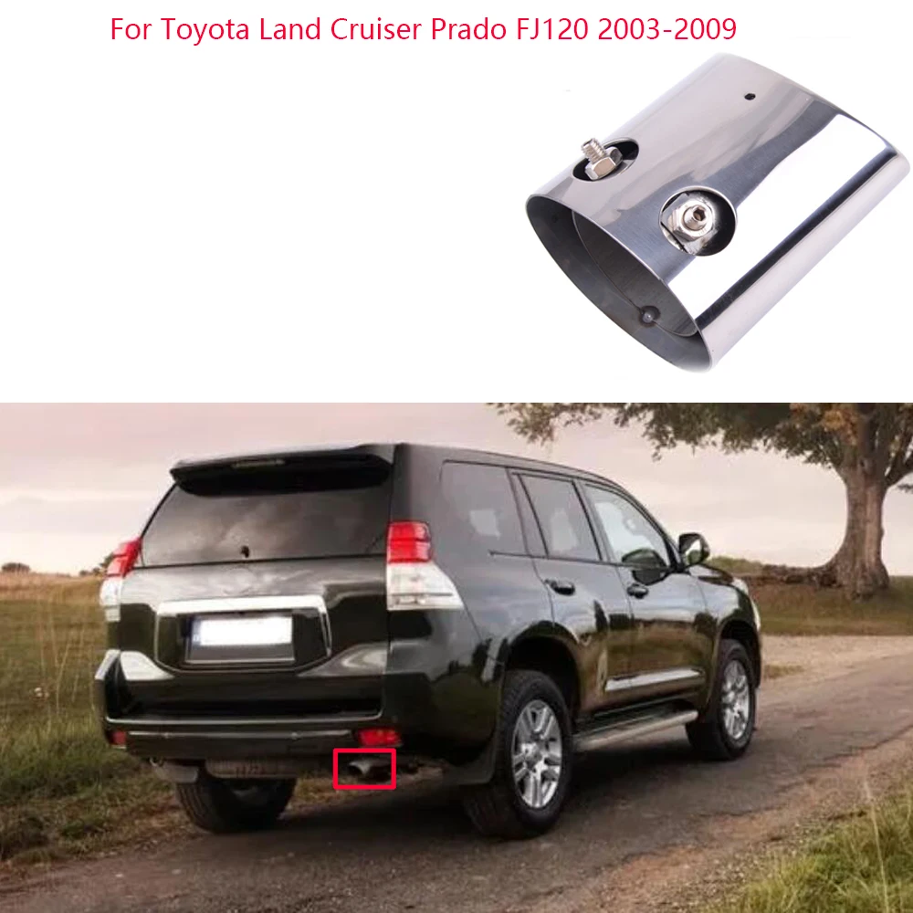 Stainless Steel Car Rear Exhaust Muffler Tail Pipe End Tip For Toyota Land Cruiser Prado FJ120 2003-2009 Car Accessories
Stainless Steel Car Rear Exhaust Muffler Tail Pipe End Tip For Toyota Land Cruiser Prado FJ120 2003-2009 Car Accessories