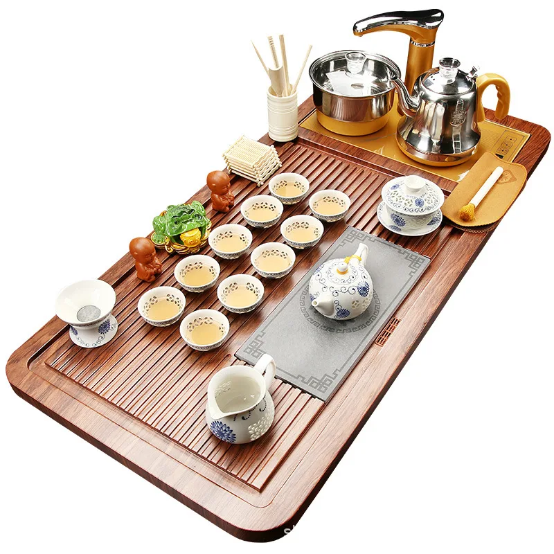 Full-automatic Tea Tray Chinese Traditional Kongfu Tea Board With Teapot Teacup Gaiwan Kongfu Tea Set 
Full-automatic Tea Tray Chinese Traditional Kongfu Tea Board With Teapot Teacup Gaiwan Kongfu Tea Set