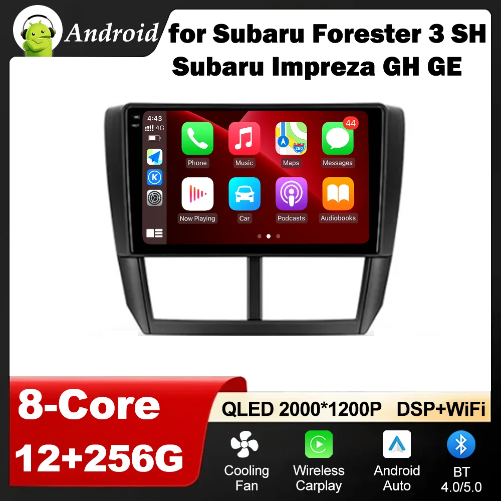 for Subaru Forester 3 SH Subaru Impreza GH GE Car Video Mulltmedia Player GPS Navigation Android OS Wireless Carplay IPS Screen
for Subaru Forester 3 SH Subaru Impreza GH GE Car Video Mulltmedia Player GPS Navigation Android OS Wireless Carplay IPS Screen