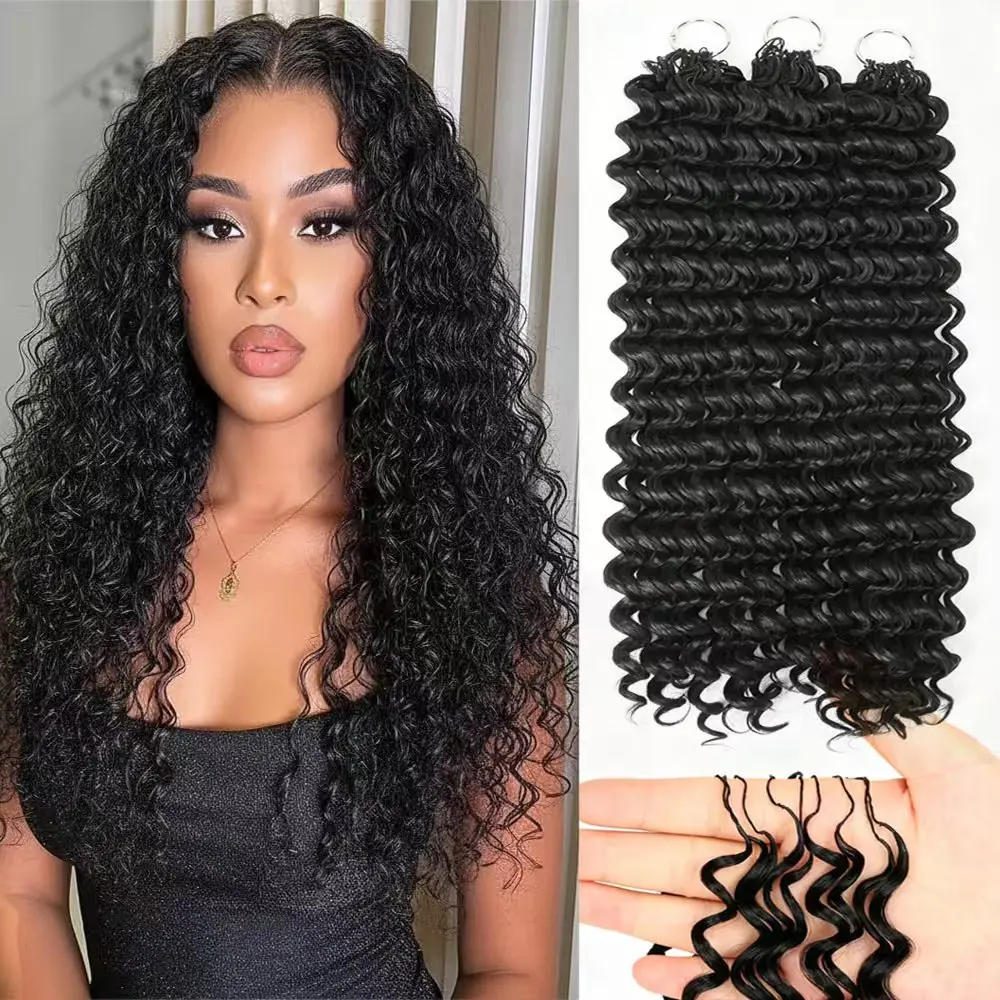Feather Crochet Hair Pre-Separated Miracle Knots Curly Crochet Hair Extensions 18Inch 150Strands Synthetic Deep Wave Crochet Hai
Feather Crochet Hair Pre-Separated Miracle Knots Curly Crochet Hair Extensions 18Inch 150Strands Synthetic Deep Wave Crochet Hai