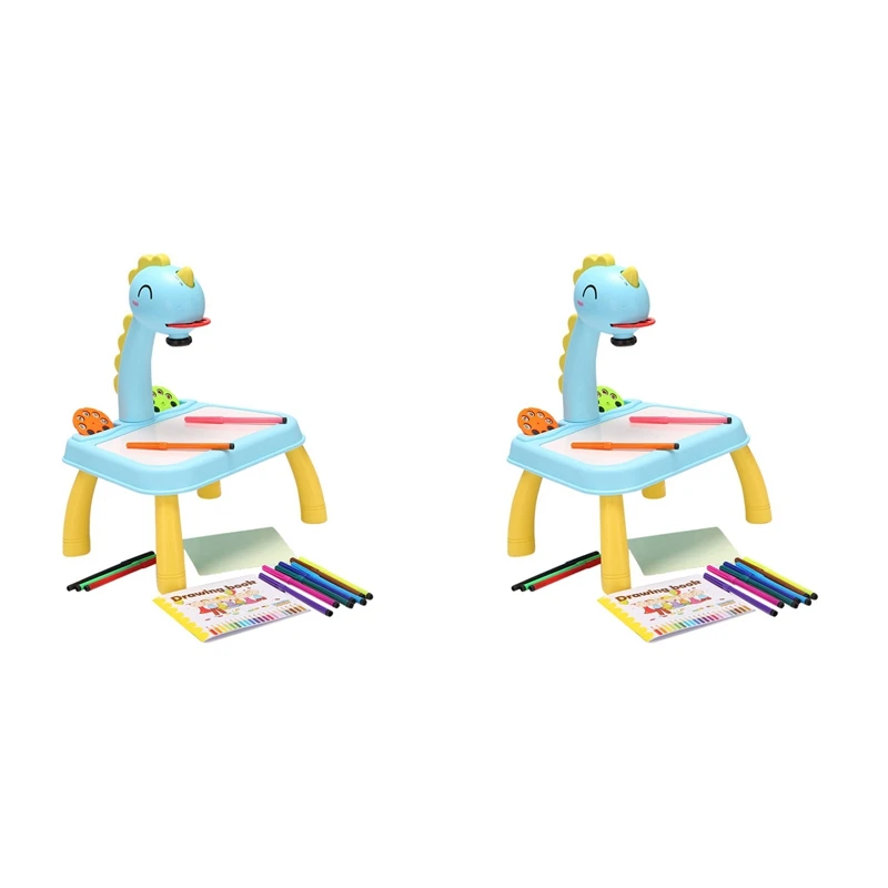 2X Drawing Projector Table For Kids Draw Projector Toy With Light And Music Childrens Projection Painting Set Gift Blue
2X Drawing Projector Table For Kids Draw Projector Toy With Light And Music Childrens Projection Painting Set Gift Blue