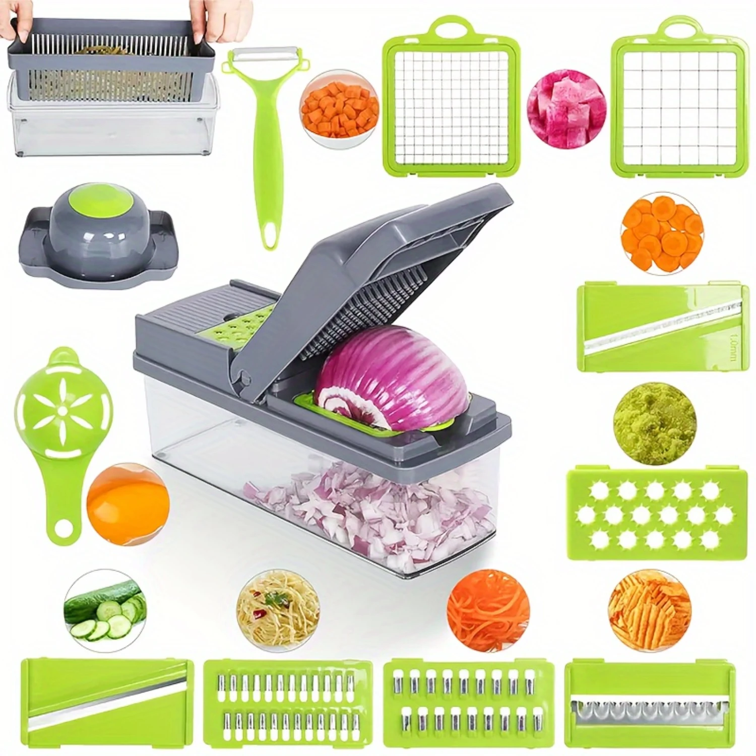 Multi-functional Set of Kitchen Vegetable Shredder with Different Types of Blades, Convenient Handle Type Food Grinder and Versa
Multi-functional Set of Kitchen Vegetable Shredder with Different Types of Blades, Convenient Handle Type Food Grinder and Versa