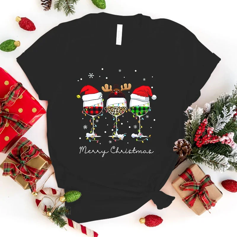 10 Colors Women Fashion Short Sleeve Tee Shirt Merry Christmas Red Wine Glass Print T Shirt Casual Loose Summer Cool T-Shirt Top
10 Colors Women Fashion Short Sleeve Tee Shirt Merry Christmas Red Wine Glass Print T Shirt Casual Loose Summer Cool T-Shirt Top