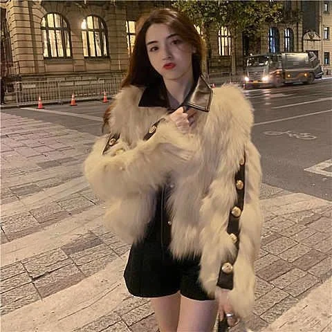 Luxury Thicken Faux Fur Coat Imitation Fox Fur High Quality Autumn Winter Warm Faux Fur Cardigan Chic Korean Women Elegant Coat
Luxury Thicken Faux Fur Coat Imitation Fox Fur High Quality Autumn Winter Warm Faux Fur Cardigan Chic Korean Women Elegant Coat