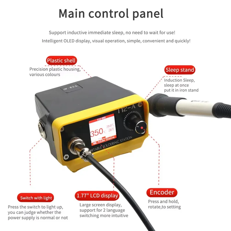 Classy-T12-A Plus Cordless Soldering Station Solder Iron For 18/20V Max Li- Battery For DIY Kit
Classy-T12-A Plus Cordless Soldering Station Solder Iron For 18/20V Max Li- Battery For DIY Kit
