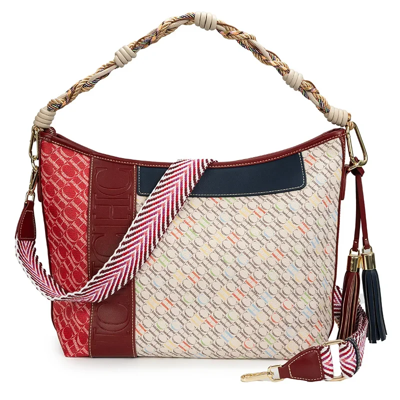 CHCH Women's Handbag 2025 New Splicing Design Dual purpose Shoulder Bag Large Capacity Commuter Ladies Bag
CHCH Women's Handbag 2025 New Splicing Design Dual purpose Shoulder Bag Large Capacity Commuter Ladies Bag