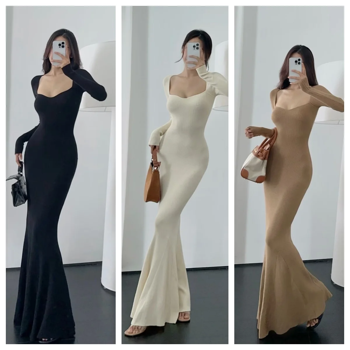 French style high-end temperament slim dress women's spring and autumn with coat bottoming skirt long fishtail skirt
French style high-end temperament slim dress women's spring and autumn with coat bottoming skirt long fishtail skirt