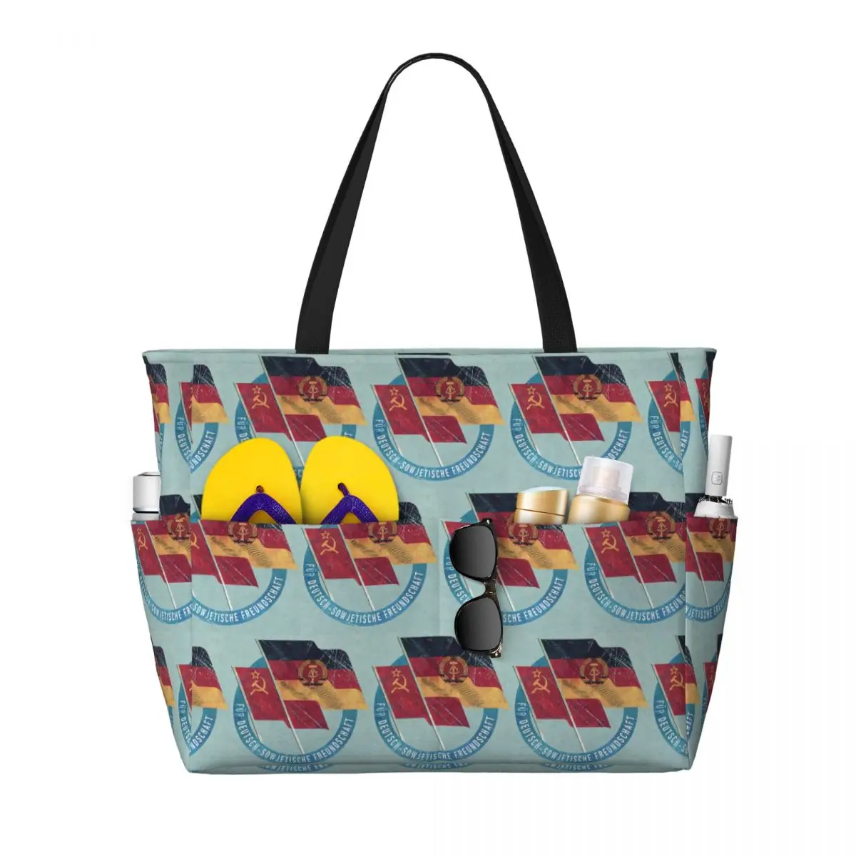 German DDR CCCP Friendship Badge Beach Tote Bag Sport Gym Yoga Duffle Large Tote Bag Women Travel Bag Fitness bag
German DDR CCCP Friendship Badge Beach Tote Bag Sport Gym Yoga Duffle Large Tote Bag Women Travel Bag Fitness bag