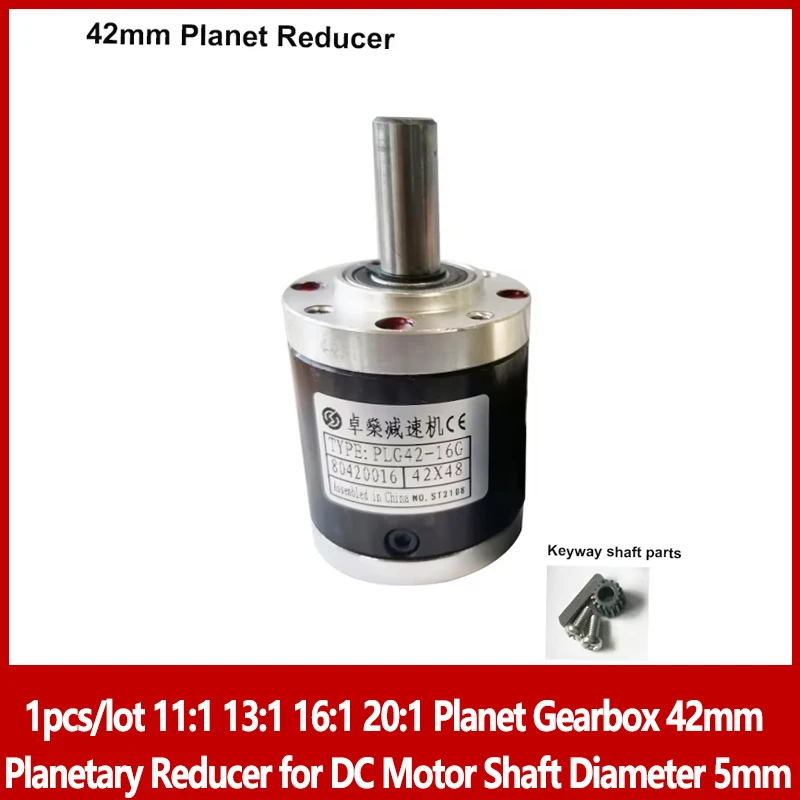1pcs/lot 11:1 13:1 16:1 20:1 Planet Gearbox 42mm Planetary Reducer for DC Motor Shaft Diameter 5mm
1pcs/lot 11:1 13:1 16:1 20:1 Planet Gearbox 42mm Planetary Reducer for DC Motor Shaft Diameter 5mm