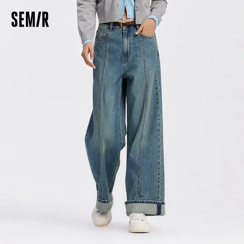 Semir Jeans Women Rolled Hem Long Pants 2025 Autumn New Loose Wide Leg Trousers
Semir Jeans Women Rolled Hem Long Pants 2025 Autumn New Loose Wide Leg Trousers