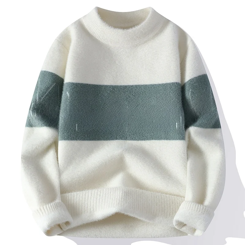 Мужской осенне-зимний вязаный свитер с воротником-стойкой, модная мягкая и удобная внутренняя одежда, длинный рукав, новый дизайн
Мужской осенне-зимний вязаный свитер с воротником-стойкой, модная мягкая и удобная внутренняя одежда, длинный рукав, новый дизайн