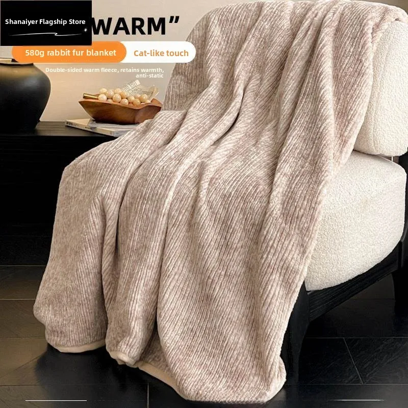 Thickened Rabbit Fur Blanket Coral Velvet Office Nap Small Blanket Casual Shoulder Shawl Sofa Blanket Luxury Polyester Fiber
Thickened Rabbit Fur Blanket Coral Velvet Office Nap Small Blanket Casual Shoulder Shawl Sofa Blanket Luxury Polyester Fiber