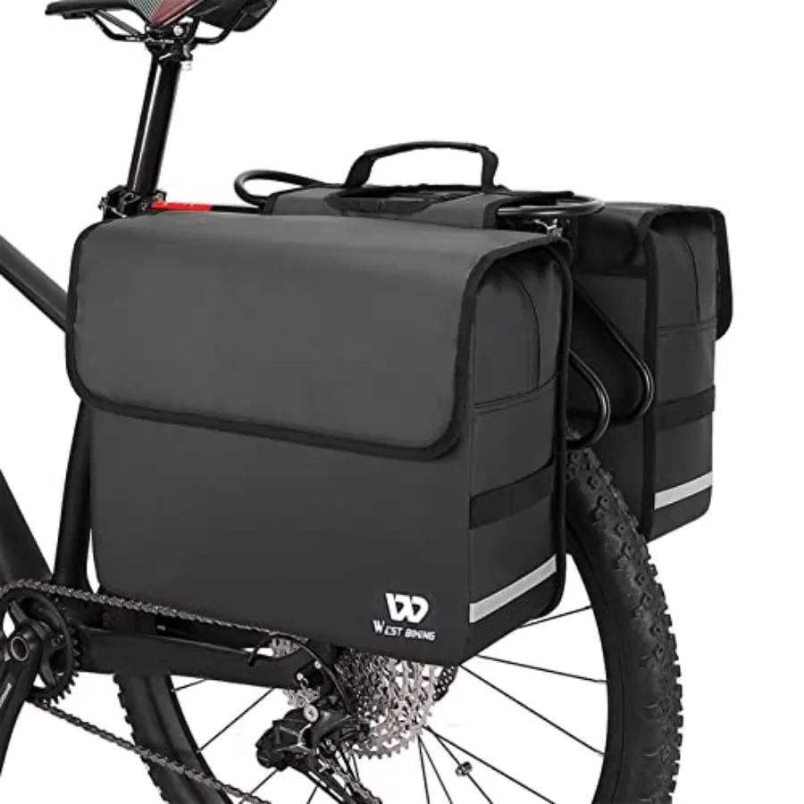 Bike Double Pannier Bags Waterproof Bicycle Rear Seat Panniers Pack with Reflective Stripe
Bike Double Pannier Bags Waterproof Bicycle Rear Seat Panniers Pack with Reflective Stripe