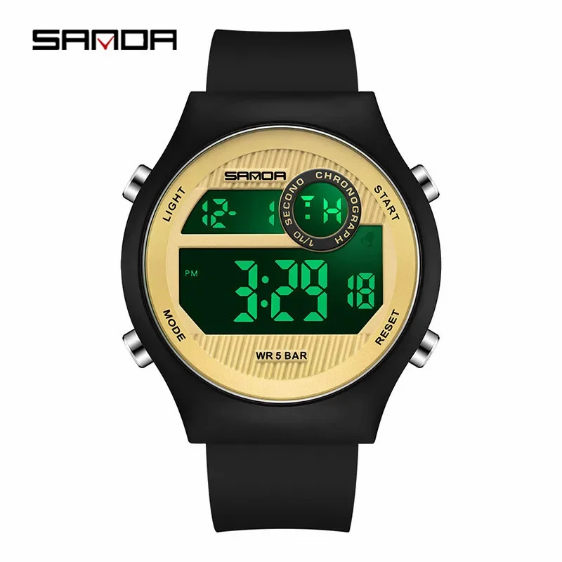 Fashion Unisex Sanda 9013 LED Digital Watch with Silicone Strap, Classic Waterproof Outdoor Sports Chronograph Men's Watch
Fashion Unisex Sanda 9013 LED Digital Watch with Silicone Strap, Classic Waterproof Outdoor Sports Chronograph Men's Watch