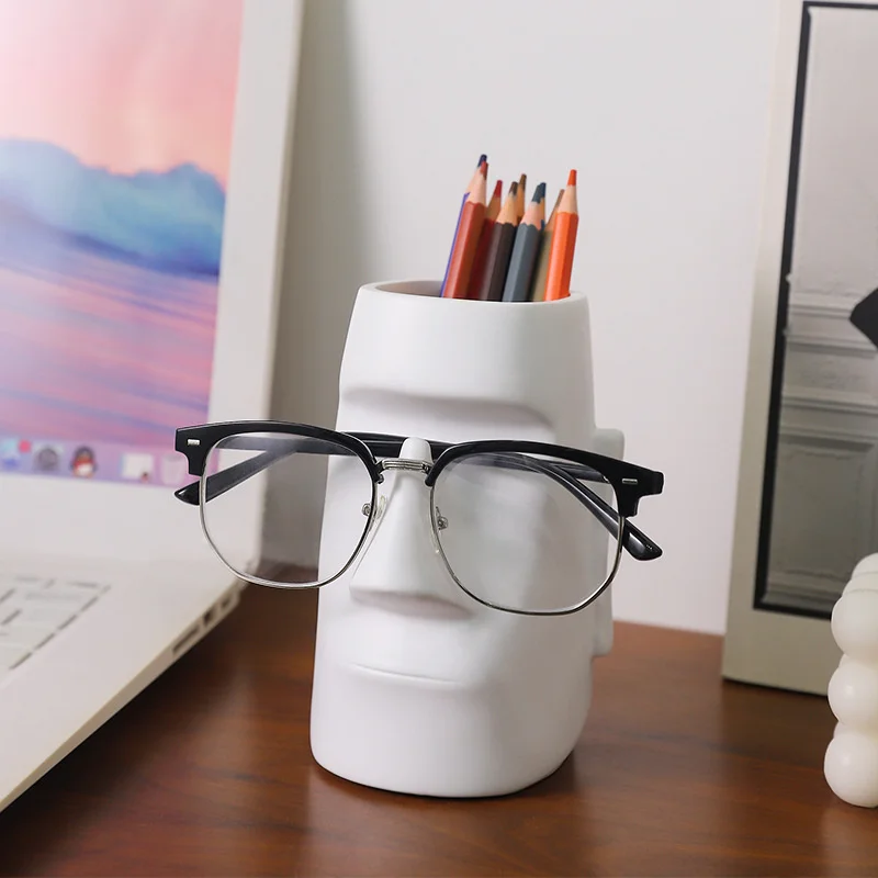 Moai Statue Eyeglass Holder & Desk Organizer, Multi-Functional Home/Office Decor With Pen Storage
Moai Statue Eyeglass Holder & Desk Organizer, Multi-Functional Home/Office Decor With Pen Storage