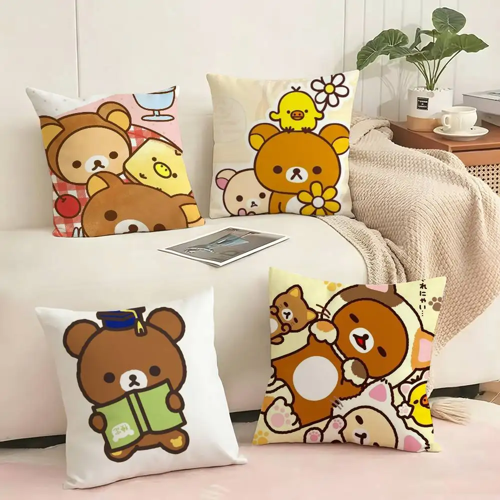Cute Kawaii Rilakkuma Pillow Case Square Double-Sided Sofa Cushion Cover Bedroom Bedside Pillow Gift
Cute Kawaii Rilakkuma Pillow Case Square Double-Sided Sofa Cushion Cover Bedroom Bedside Pillow Gift