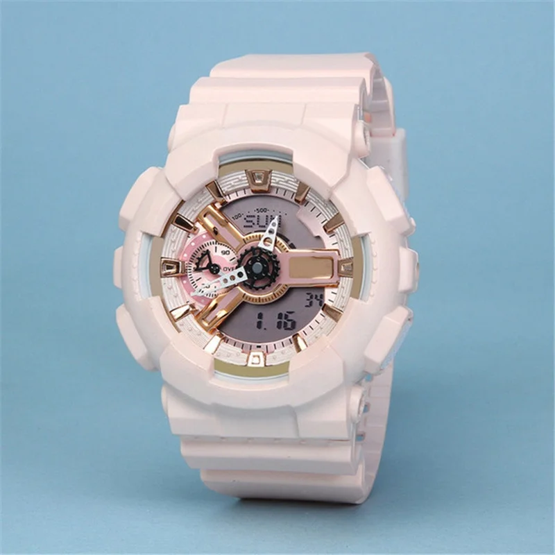 A classic dual-dial sports watch, featuring a rubber strap and rubber bezel, available in a range of trendy colourways
A classic dual-dial sports watch, featuring a rubber strap and rubber bezel, available in a range of trendy colourways