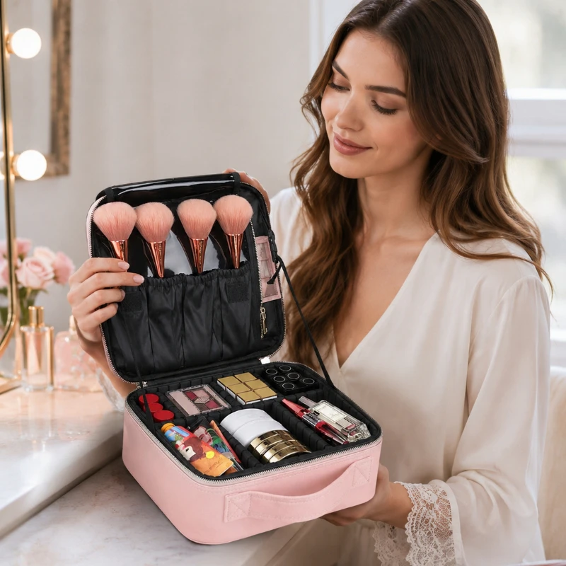 Large Capacity Travel Cosmetic Bag Portable Handheld Makeup Organizer Case Beauty Storage Bag for Brushes Lipsticks Skincare
Large Capacity Travel Cosmetic Bag Portable Handheld Makeup Organizer Case Beauty Storage Bag for Brushes Lipsticks Skincare