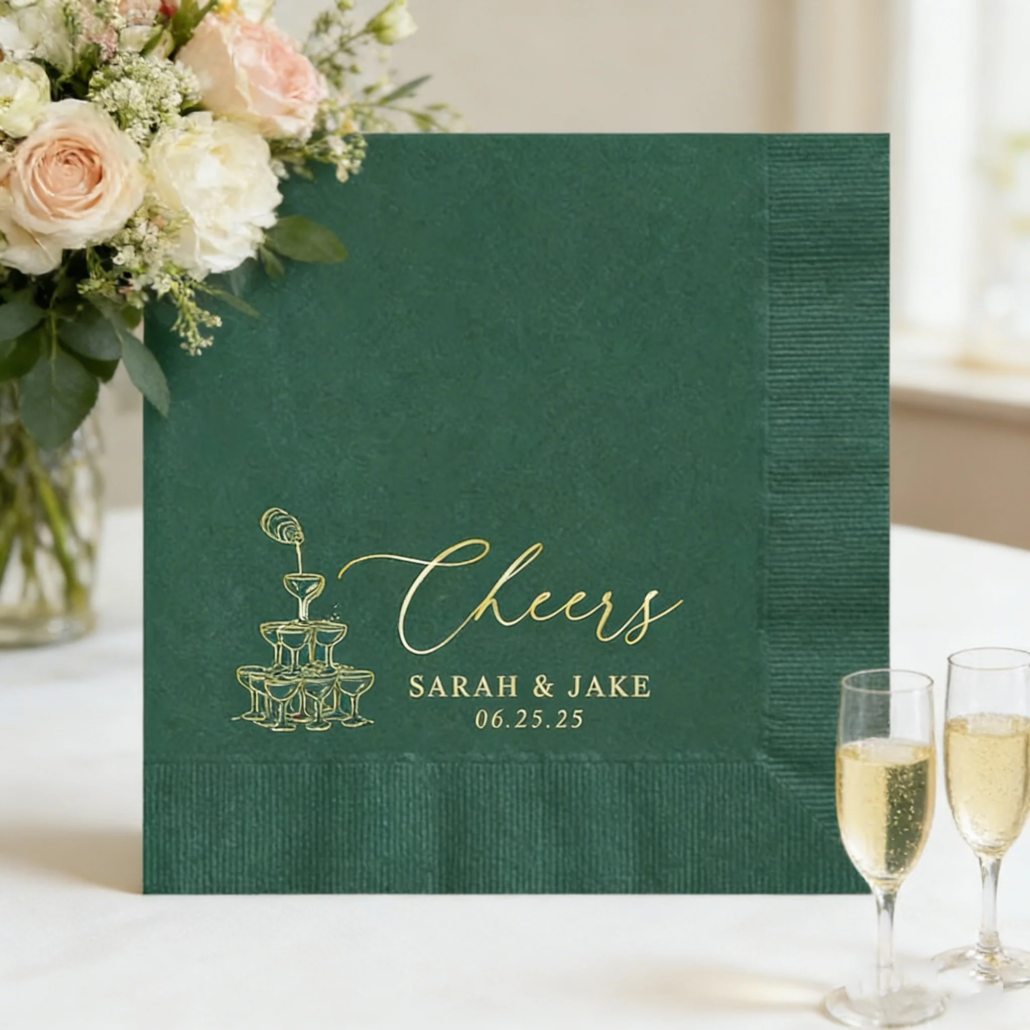 50pcs Custom Monogram Champagne Tower Wedding Napkins for Rehearsal Dinner Party All Sizes Available
50pcs Custom Monogram Champagne Tower Wedding Napkins for Rehearsal Dinner Party All Sizes Available