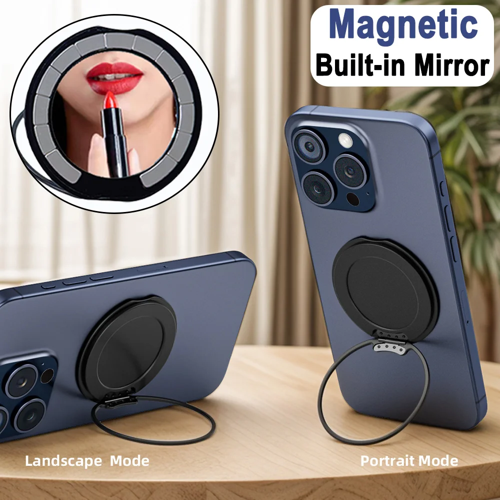 Grippopso Magnetic Phone Ring Holder With Mirror 360° Rotating for Kickstand Magnet Grip for Mobile Phone Car Magnetic Mount
Grippopso Magnetic Phone Ring Holder With Mirror 360° Rotating for Kickstand Magnet Grip for Mobile Phone Car Magnetic Mount