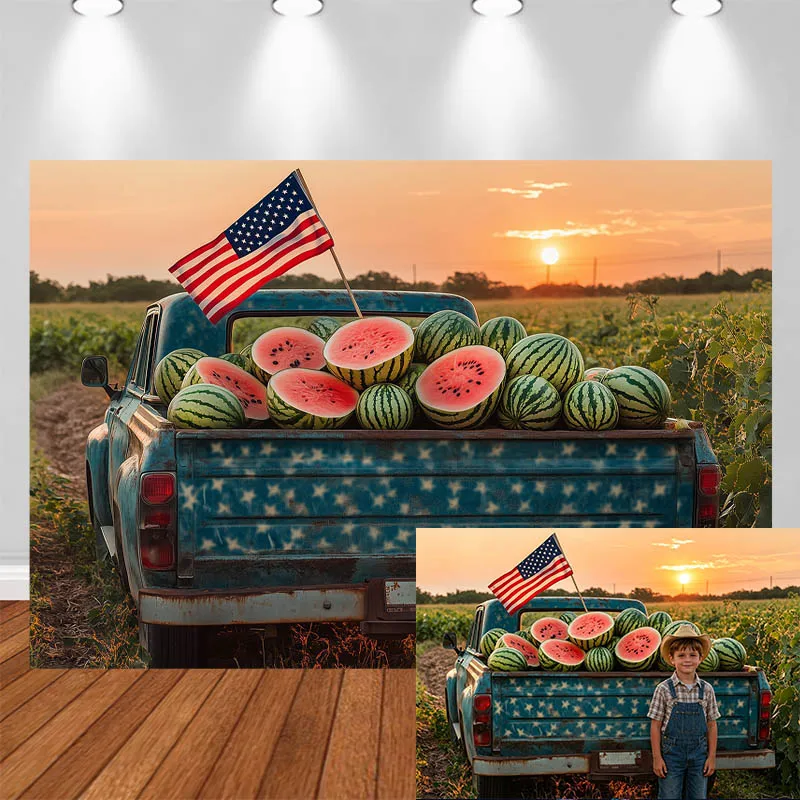 LS Independence Day Photography Background Truck Flag Watermelon Farm Field Decor Adult Kids Portrait Photo Backdrop Studio
LS Independence Day Photography Background Truck Flag Watermelon Farm Field Decor Adult Kids Portrait Photo Backdrop Studio