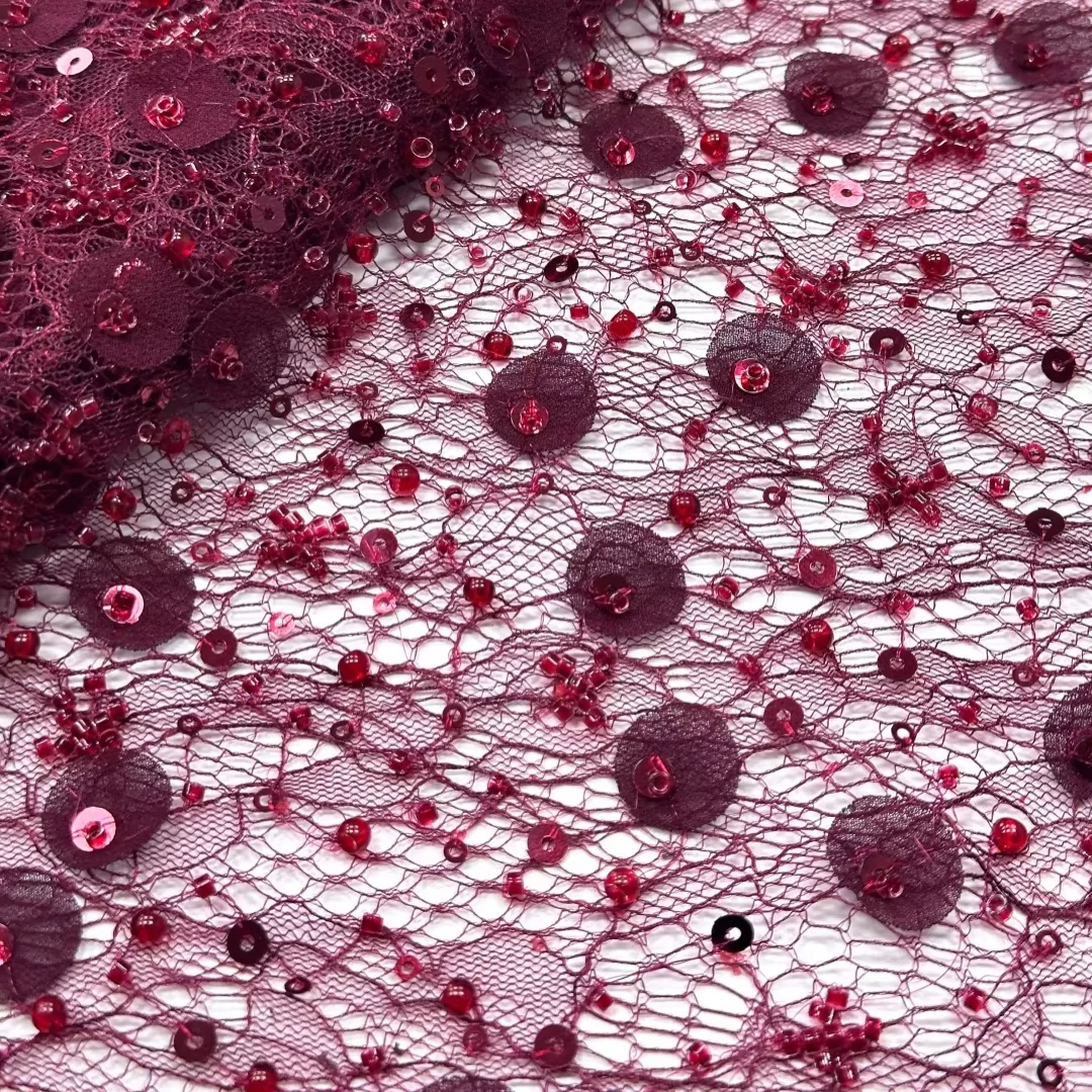 High Quality Sprinkle Floral Embroidery Tulle Lace Fabric Afrcian Mesh Applieque Beaded Sequins Lace for Wedding Party Dress
High Quality Sprinkle Floral Embroidery Tulle Lace Fabric Afrcian Mesh Applieque Beaded Sequins Lace for Wedding Party Dress