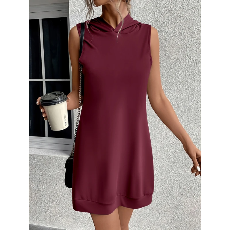 Ladies Dresses Summer Temperament High Stretch Hooded Dresses Romantic Dating Women's Solid Colour Knitted Sleeveless Dresses
Ladies Dresses Summer Temperament High Stretch Hooded Dresses Romantic Dating Women's Solid Colour Knitted Sleeveless Dresses