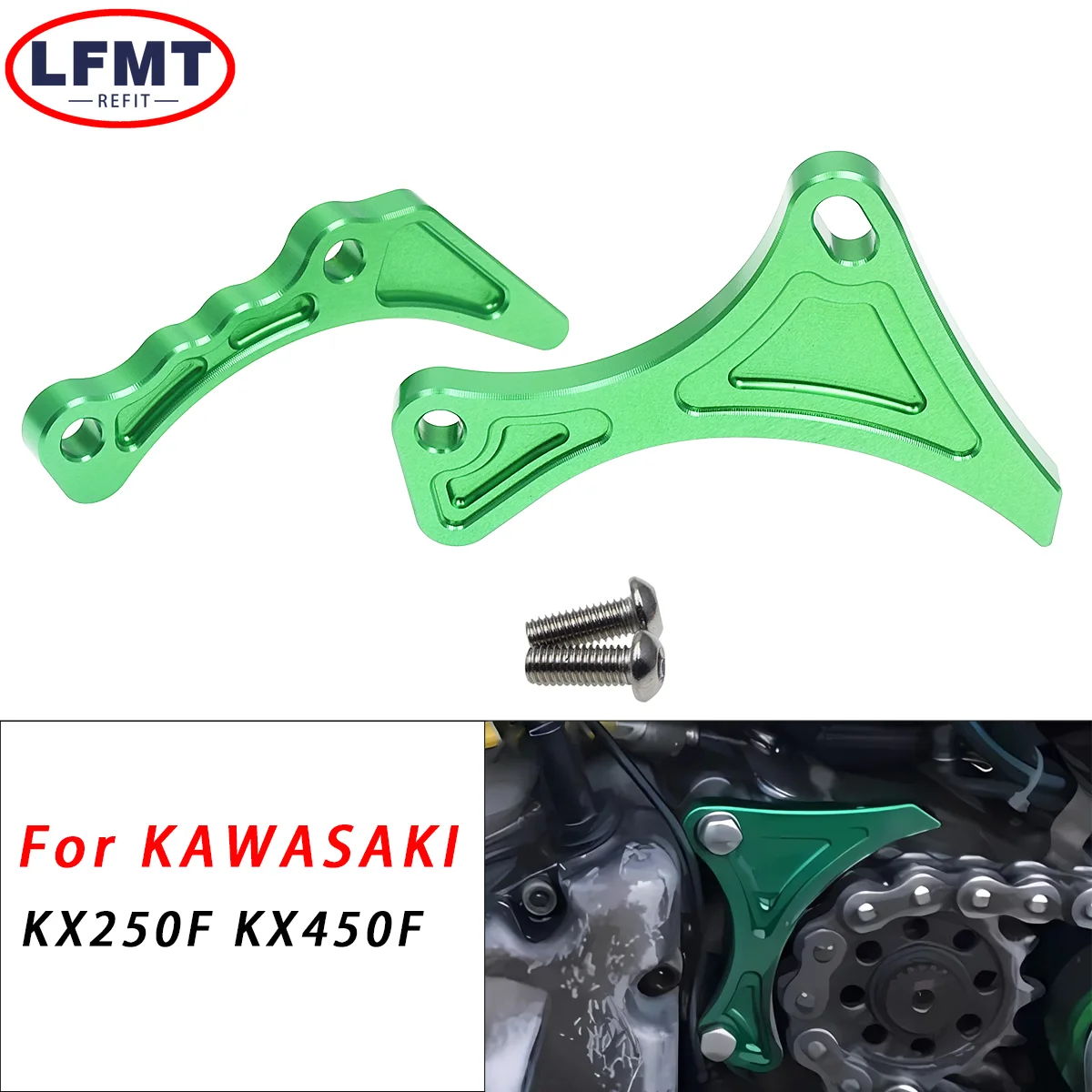 Motorcycle CNC Accessories Case Saver Engine Protector Guard Cover Chain Sprocket Cover For Kawasaki KX250F 450F 2004-2015 2016
Motorcycle CNC Accessories Case Saver Engine Protector Guard Cover Chain Sprocket Cover For Kawasaki KX250F 450F 2004-2015 2016