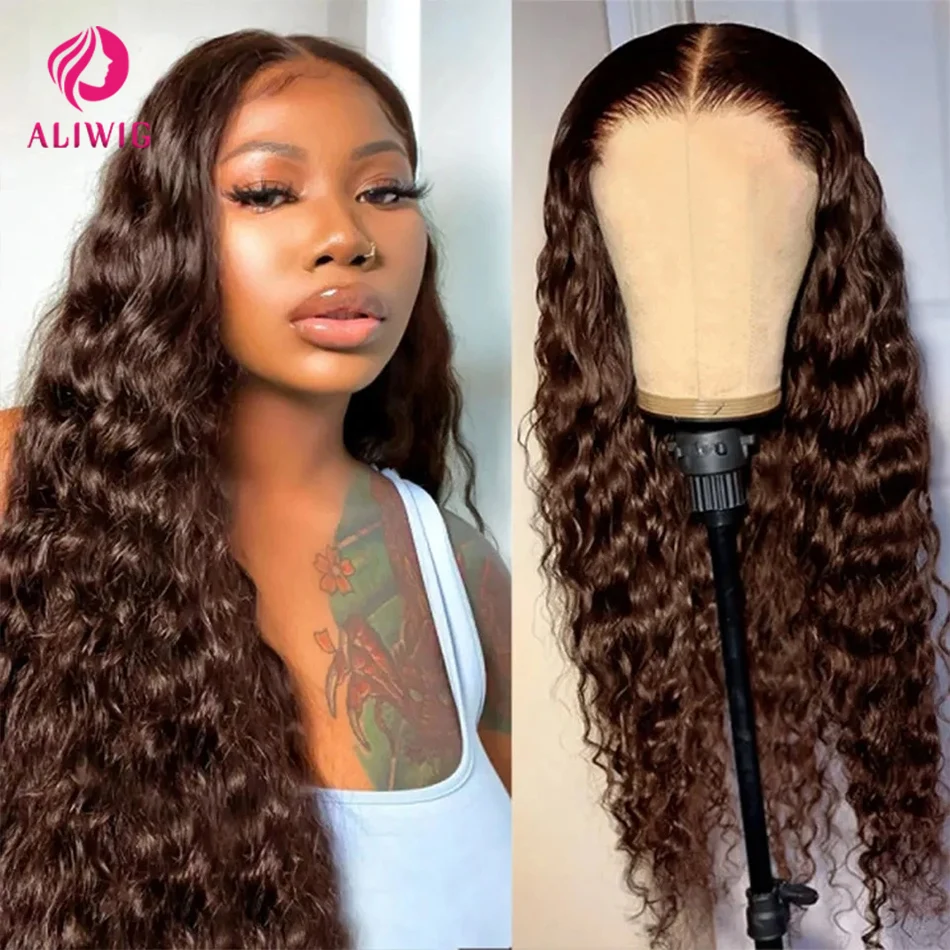 Chocolate Brown Lace Front Wig 13x4 13x6 Water Deep Wave Frontal Wig Colored HD Lace Front Wig Pre Plucked Curly Human Hair Wigs
Chocolate Brown Lace Front Wig 13x4 13x6 Water Deep Wave Frontal Wig Colored HD Lace Front Wig Pre Plucked Curly Human Hair Wigs