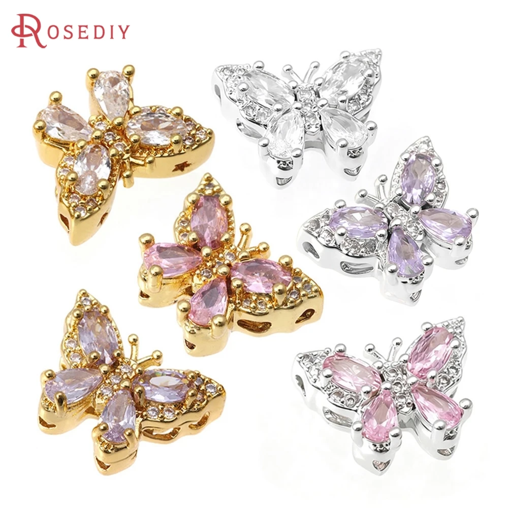 4PCS 18K Gold Color Brass Zircon Butterfly Spacer Beads Bracelets Beads High Quality Necklace Earrings Making Diy Accessories
4PCS 18K Gold Color Brass Zircon Butterfly Spacer Beads Bracelets Beads High Quality Necklace Earrings Making Diy Accessories