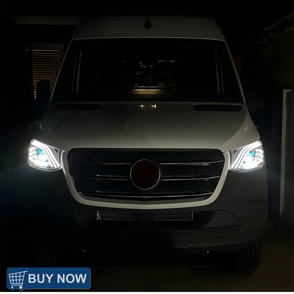 Автомобильные передние фонари в сборе для Benz Sprinter W907 2018-2023, светодиодные автомобильные фары, обновление в стиле Maybach, аксессуары для линз проектора
Автомобильные передние фонари в сборе для Benz Sprinter W907 2018-2023, светодиодные автомобильные фары, обновление в стиле Maybach, аксессуары для линз проектора